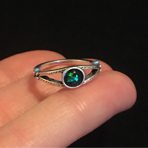 Mystical Green and Blue Sparkle Ring - Picture 5 of 5